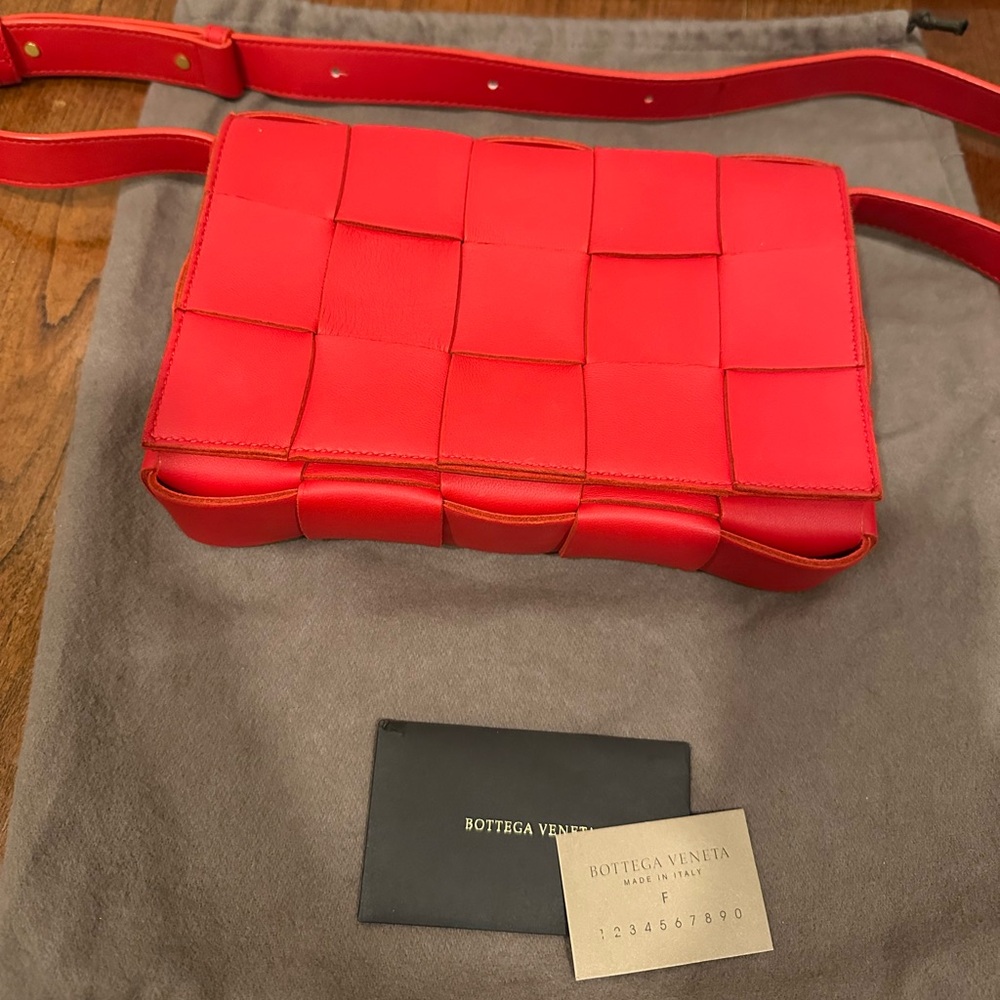 Bottega Veneta: The Cassette Intreccio Leather Crossbody; EUC; Accepting Offers!